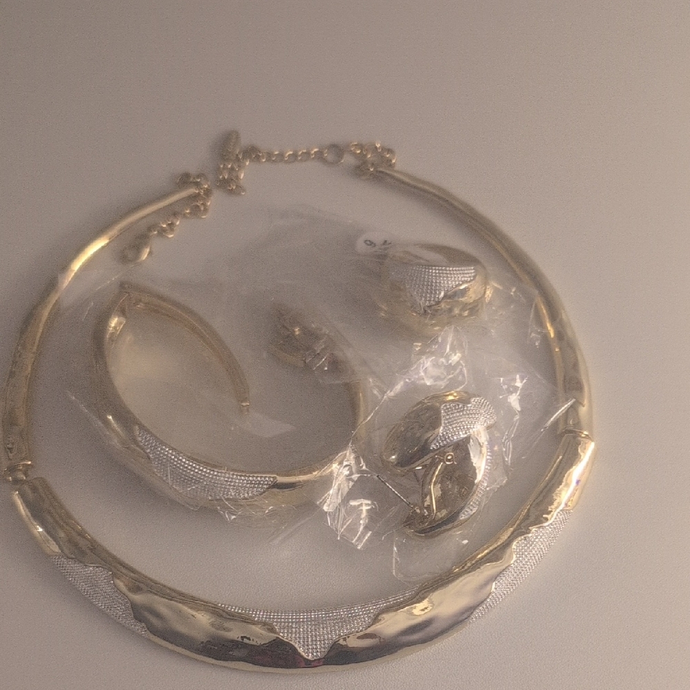 Elegant Gold and Silver Jewelry Set
